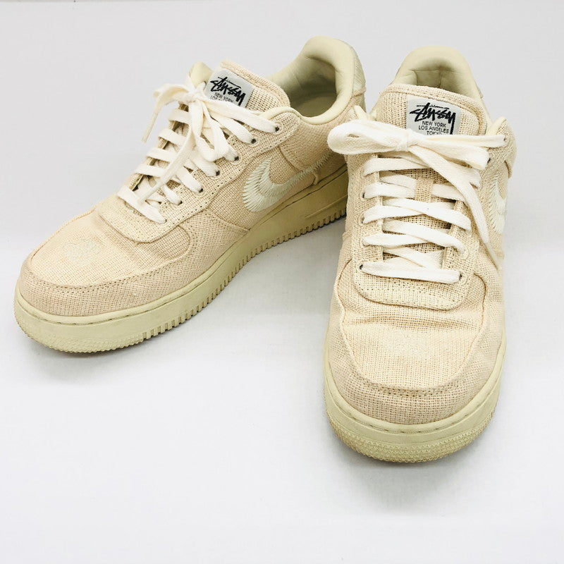 【中古品】【メンズ】 NIKE ナイキ × STUSSY AIR FORCE 1 LOW"FOSSIL STONE" CZ9084-200 ステューシー エアフォース 1 ロー フォッシルストーン スニーカー シューズ 靴 160-250118-hn-02-fur サイズ：27.0cm US 9 カラー：ベージュ系 万代Net店