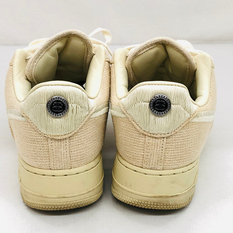 【中古品】【メンズ】 NIKE ナイキ × STUSSY AIR FORCE 1 LOW"FOSSIL STONE" CZ9084-200 ステューシー エアフォース 1 ロー フォッシルストーン スニーカー シューズ 靴 160-250118-hn-02-fur サイズ：27.0cm US 9 カラー：ベージュ系 万代Net店