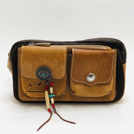 【ジャンク品】【メンズ】 SAAD サード ボディバッグ レザー カバン 188-250907-hn-04-fur カラー：ブラウン系 万代Net店