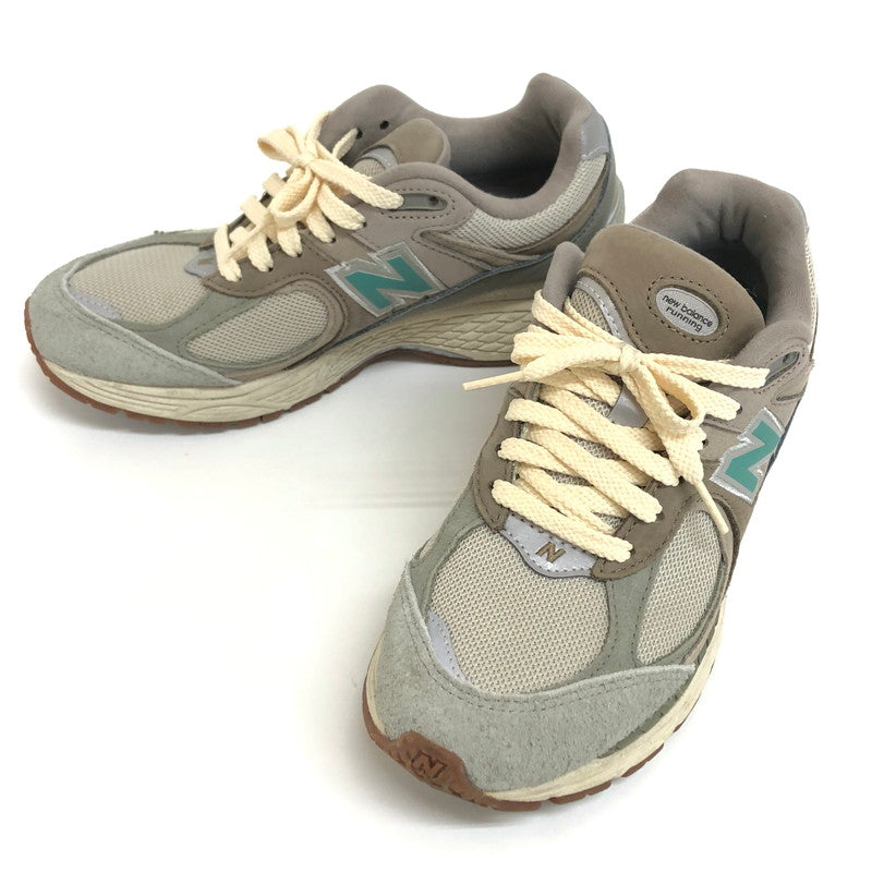 【中古品】【レディース】 NEW BALANCE ニューバランス × atmos 2002R "Oasis" M2002RAM オアシス スニーカー シューズ 靴 167-240924-rs-05-fur サイズ：24.5cm US 6.5 カラー：ベージュ/カーキ/グリーン系 万代Net店