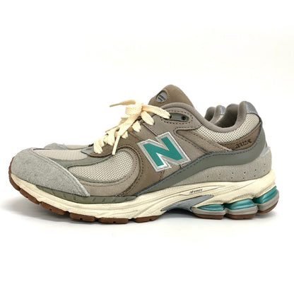 【中古品】【レディース】 NEW BALANCE ニューバランス × atmos 2002R "Oasis" M2002RAM オアシス スニーカー シューズ 靴 167-240924-rs-05-fur サイズ：24.5cm US 6.5 カラー：ベージュ/カーキ/グリーン系 万代Net店