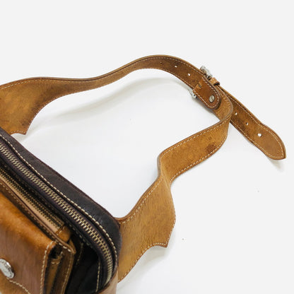 【ジャンク品】【メンズ】 SAAD サード ボディバッグ レザー カバン 188-250907-hn-04-fur カラー：ブラウン系 万代Net店