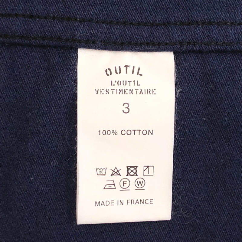 【中古品】【メンズ】 OUTIL ウティ MOLESKIN JACKET モールスキン ワークジャケット カバーオール アウター 古着 ヴィンテージ 146-260731-rs-07-fur サイズ：3 カラー：ネイビーブルー 万代Net店