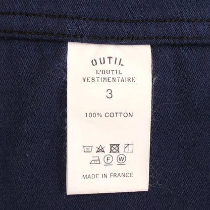 【中古品】【メンズ】 OUTIL ウティ MOLESKIN JACKET モールスキン ワークジャケット カバーオール アウター 古着 ヴィンテージ 146-260731-rs-07-fur サイズ：3 カラー：ネイビーブルー 万代Net店
