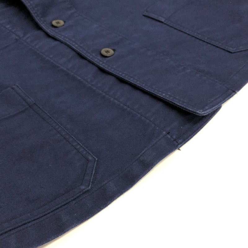 【中古品】【メンズ】 OUTIL ウティ MOLESKIN JACKET モールスキン ワークジャケット カバーオール アウター 古着 ヴィンテージ 146-260731-rs-07-fur サイズ：3 カラー：ネイビーブルー 万代Net店