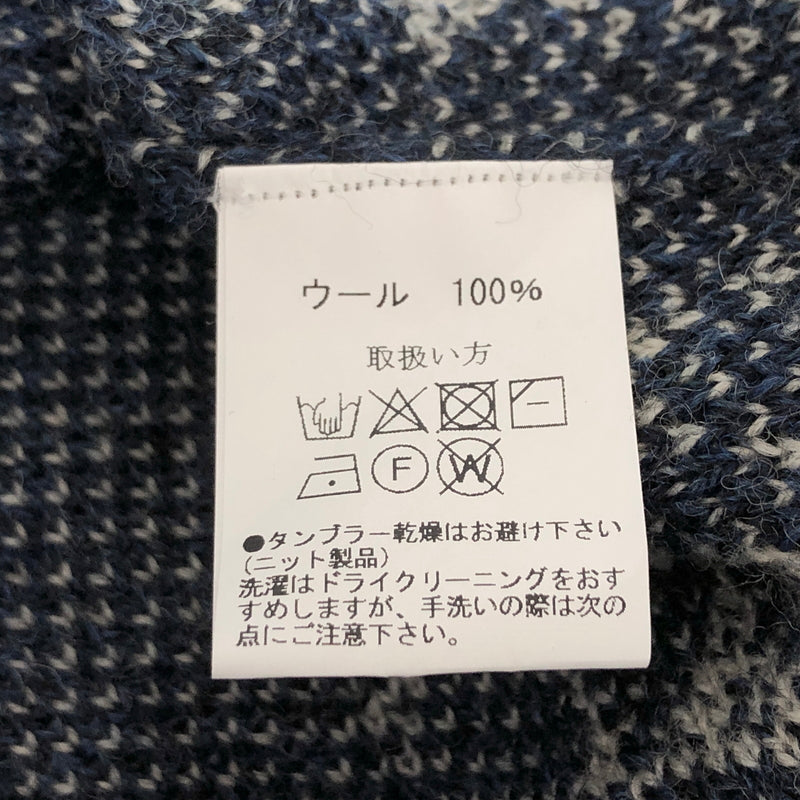 【中古品】【メンズ】 JELADO ジェラード NATIVE WOOL KNIT ネイティブ柄 ウールニット セーター 長袖 トップス 145-260731-rs-08-fur サイズ：M カラー：ブルー 万代Net店