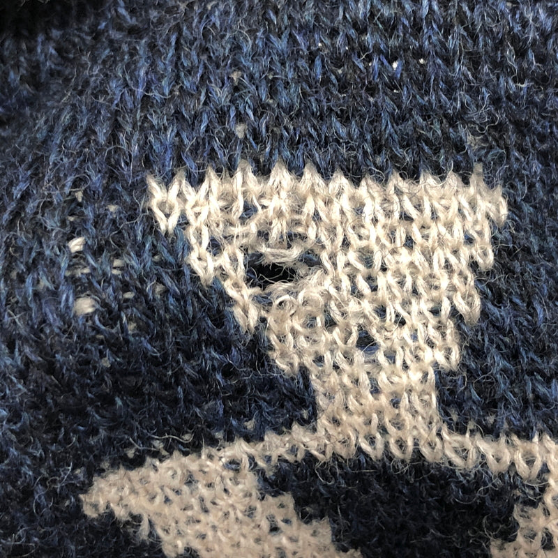 【中古品】【メンズ】 JELADO ジェラード NATIVE WOOL KNIT ネイティブ柄 ウールニット セーター 長袖 トップス 145-260731-rs-08-fur サイズ：M カラー：ブルー 万代Net店