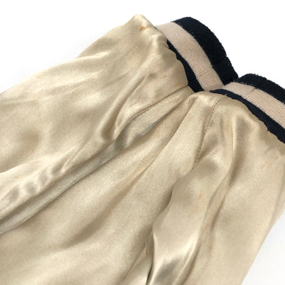 【現状渡し品】【メンズ】 USED REVERSIBLE SOUVENIR JACKET リバーシブル スーベニアジャケット スカジャン アウター "月×鶴×藤×百合" 古着 145-260731-rs-10-fur サイズ：不明 カラー：ネイビー×ブラウン 万代Net店