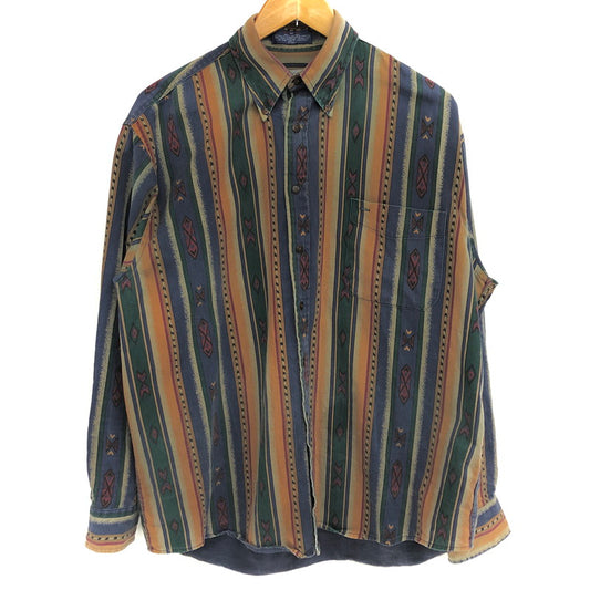 【ジャンク品】【メンズ】 ROGUE L/S SHIRT 総柄 シャツ 長袖 トップス 古着 ヴィンテージ系 146-250908-rs-02-fur サイズ：M カラー：マルチカラー 万代Net店