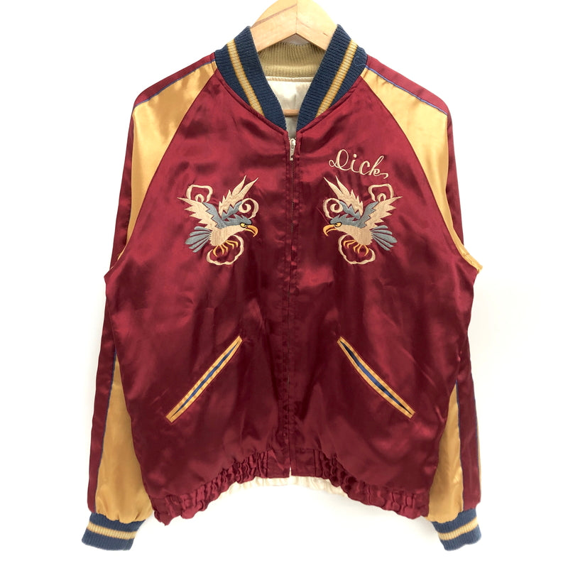 【中古品】【メンズ】 TAILOR TOYO テーラー東洋 SOUVENIR JACKET TT10637 スーベニアジャケット スカジャン アウター 東洋エンタープライズ 145-260804-rs-01-fur サイズ：M カラー：ワイン/ゴールド×オフホワイト/シルバー 万代Net店