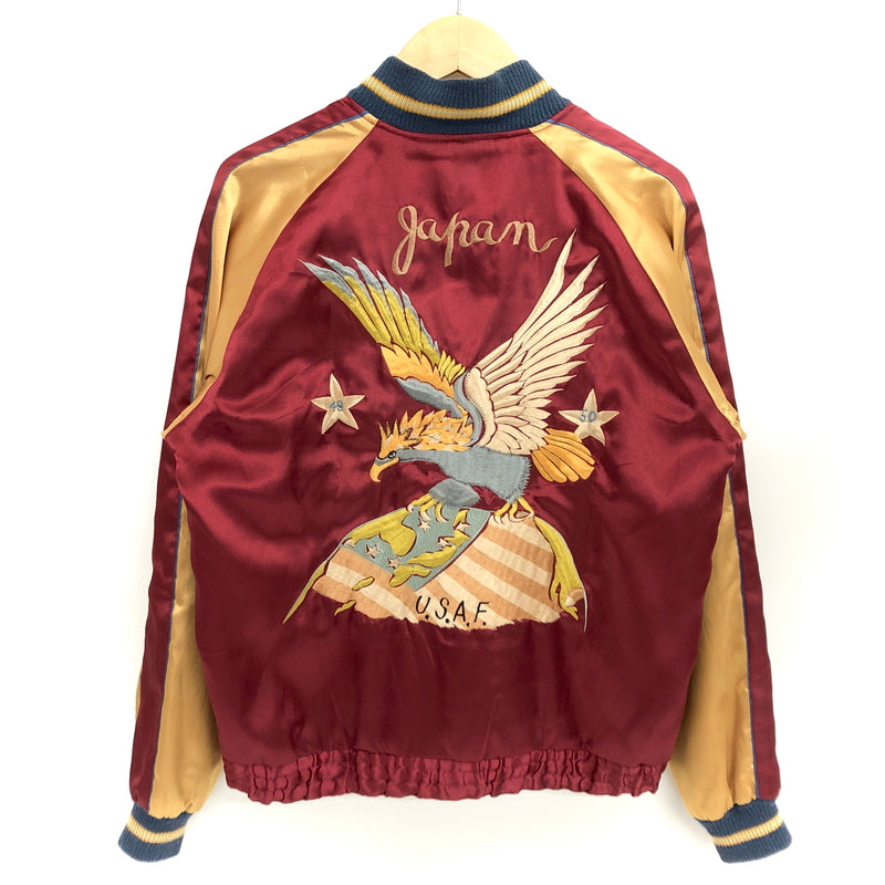 【中古品】【メンズ】 TAILOR TOYO テーラー東洋 SOUVENIR JACKET TT10637 スーベニアジャケット スカジャン アウター 東洋エンタープライズ 145-260804-rs-01-fur サイズ：M カラー：ワイン/ゴールド×オフホワイト/シルバー 万代Net店