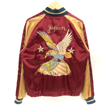 【中古品】【メンズ】 TAILOR TOYO テーラー東洋 SOUVENIR JACKET TT10637 スーベニアジャケット スカジャン アウター 東洋エンタープライズ 145-260804-rs-01-fur サイズ：M カラー：ワイン/ゴールド×オフホワイト/シルバー 万代Net店