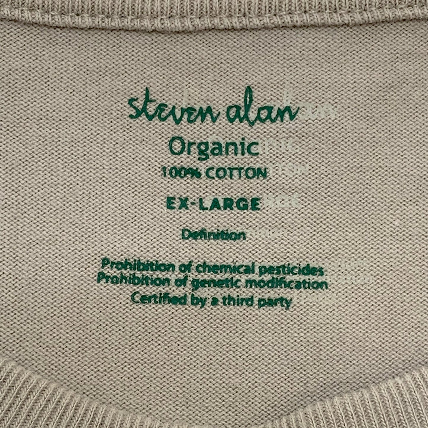 【中古品】【メンズ】 Steven Alan スティーブンアラン ORGANIC S/S Tee 147-260312-ea-05-fur サイズ：XL カラー：ベージュ 万代Net店