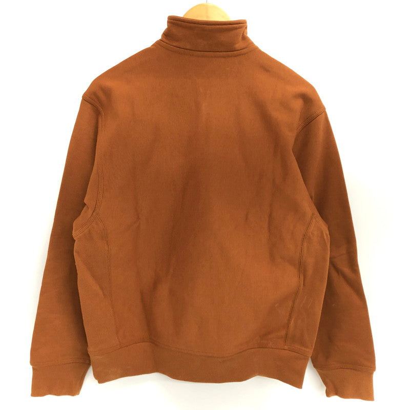【現状渡し品】【メンズ】 Carhartt カーハート Half Zip American Script Sweat ハーフジップ スウェット 長袖 トップス 142-260219-rs-02-fur サイズ：S カラー：ブラウン 万代Net店