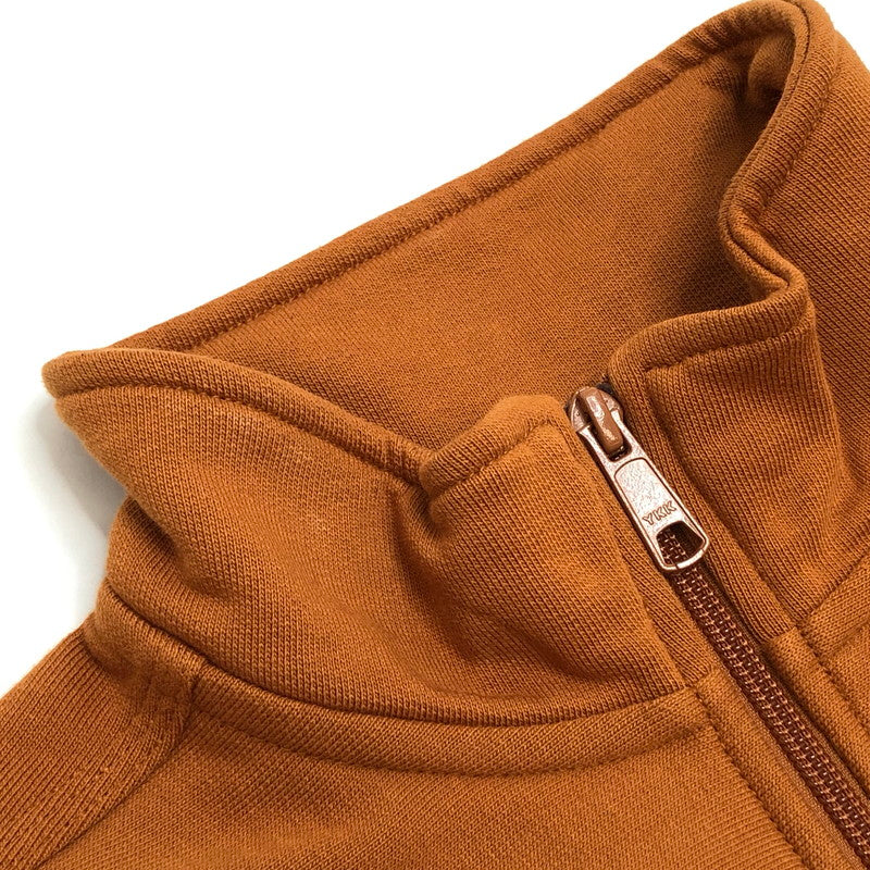 【現状渡し品】【メンズ】 Carhartt カーハート Half Zip American Script Sweat ハーフジップ スウェット 長袖 トップス 142-260219-rs-02-fur サイズ：S カラー：ブラウン 万代Net店