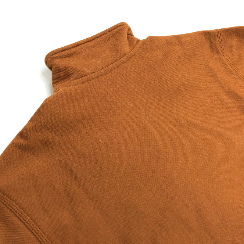 【現状渡し品】【メンズ】 Carhartt カーハート Half Zip American Script Sweat ハーフジップ スウェット 長袖 トップス 142-260219-rs-02-fur サイズ：S カラー：ブラウン 万代Net店