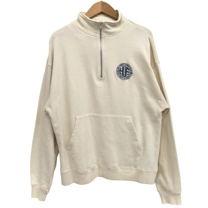 【中古品】【メンズ】 HUF ハフ HALF ZIP SWEAT ハーフジップ スウェット 長袖 トップス ストリート系 142-250122-rs-01-fur サイズ：M カラー：オフ 万代Net店