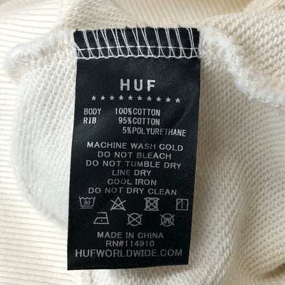 【中古品】【メンズ】 HUF ハフ HALF ZIP SWEAT ハーフジップ スウェット 長袖 トップス ストリート系 142-250122-rs-01-fur サイズ：M カラー：オフ 万代Net店