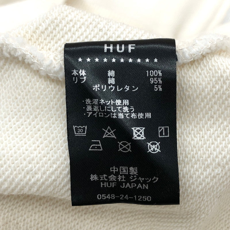 【中古品】【メンズ】 HUF ハフ HALF ZIP SWEAT ハーフジップ スウェット 長袖 トップス ストリート系 142-250122-rs-01-fur サイズ：M カラー：オフ 万代Net店