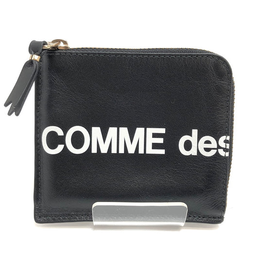 【中古品】【メンズ/レディース】 COMME des GARCONS コムデギャルソン Huge Logo Wallet SA3100HL コインケース ロゴ L字ファスナー 小銭入れ お札入れ ウォレット 財布 200-250909-rs-02-fur カラー：ブラック 万代Net店