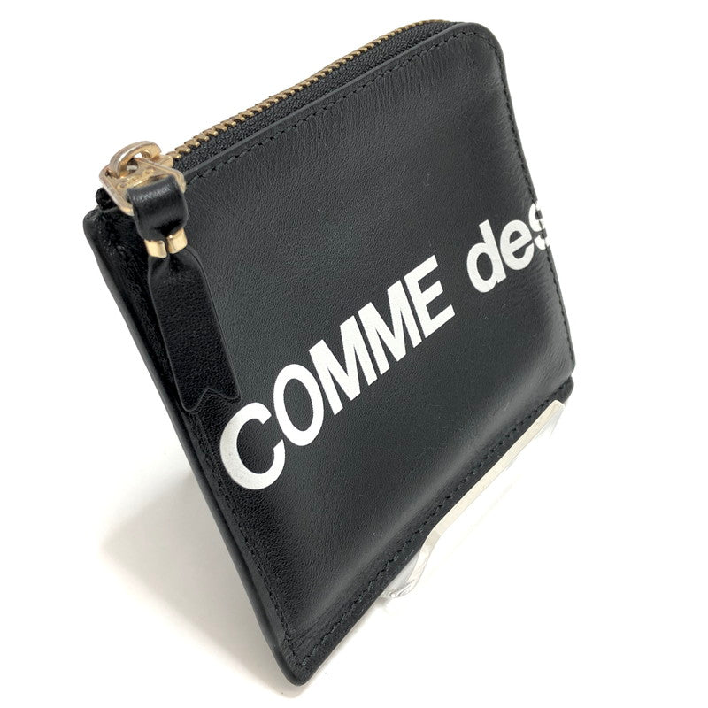 【中古品】【メンズ/レディース】 COMME des GARCONS コムデギャルソン Huge Logo Wallet SA3100HL コインケース ロゴ L字ファスナー 小銭入れ お札入れ ウォレット 財布 200-250909-rs-02-fur カラー：ブラック 万代Net店