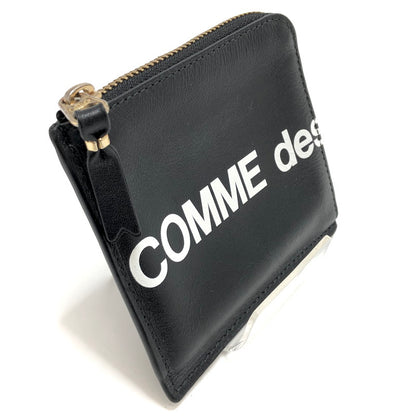 【中古品】【メンズ/レディース】 COMME des GARCONS コムデギャルソン Huge Logo Wallet SA3100HL コインケース ロゴ L字ファスナー 小銭入れ お札入れ ウォレット 財布 200-250909-rs-02-fur カラー：ブラック 万代Net店