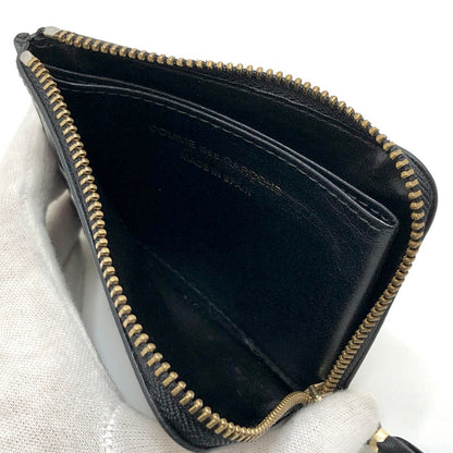 【中古品】【メンズ/レディース】 COMME des GARCONS コムデギャルソン Huge Logo Wallet SA3100HL コインケース ロゴ L字ファスナー 小銭入れ お札入れ ウォレット 財布 200-250909-rs-02-fur カラー：ブラック 万代Net店