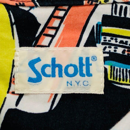 【中古品】【メンズ】 schott ショット HAWAIIAN SHT NY MAP 3195025 ハワイアンシャツ ニューヨークマップ カジュアルシャツ 半袖 トップス 145-250121-hn-06-fur サイズ：S カラー：マルチカラー 万代Net店