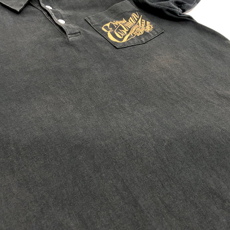 【ジャンク品】【メンズ】 DELUXEWARE デラックスウエア オープンカラーTシャツ OCT-06 半袖 シャツ トップス アメカジ系 145-250909-rs-06-fur サイズ：L カラー：ブラック系 万代Net店