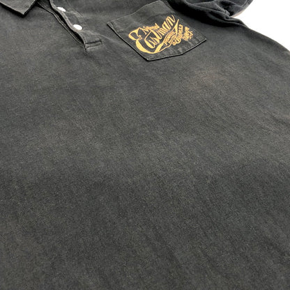 【ジャンク品】【メンズ】 DELUXEWARE デラックスウエア オープンカラーTシャツ OCT-06 半袖 シャツ トップス アメカジ系 145-250909-rs-06-fur サイズ：L カラー：ブラック系 万代Net店