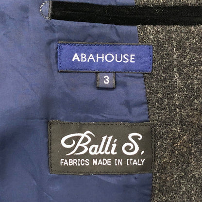 【現状渡し品】【メンズ】 ABAHOUSE アバハウス COAT 0070000004 コート ジャケット アウター 147-240926-rs-06-fur サイズ：3 カラー：ダークグレー 万代Net店