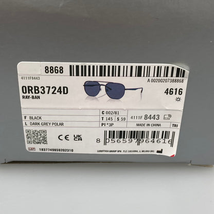 【中古品】【メンズ】 Ray-Ban レイバン RB3724D サングラス BLACK 203-251103-WA-08-iwa サイズ：59□18 145 カラー：ブラック ダークグレー 万代Net店