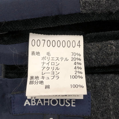 【現状渡し品】【メンズ】 ABAHOUSE アバハウス COAT 0070000004 コート ジャケット アウター 147-240926-rs-06-fur サイズ：3 カラー：ダークグレー 万代Net店