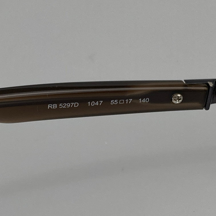 【中古品】【メンズ】 Ray-Ban レイバン RB5297D メガネフレーム 203-251103-WA-09-iwa サイズ：55ロ17-140 カラー：ブラウン系 万代Net店