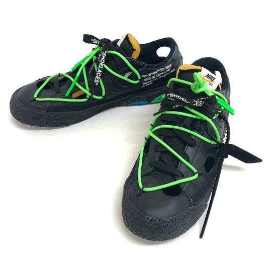【中古品】【メンズ】 NIKE ナイキ × Off-White オフホワイト BLAZER LOW 77 "Black and Electro Green" DH7863-001 ブレーザー ロー スニーカー シューズ 靴 160-250609-rs-06-fur サイズ：28.5cm US 10.5 カラー：ブラック/グリーン 万代Net店