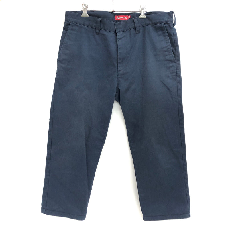 【中古品】【メンズ】 SUPREME シュプリーム WORK PANTS ワークパンツ ボトムス 古着 149-261028-rs-03-fur サイズ：36 カラー：ネイビー 万代Net店