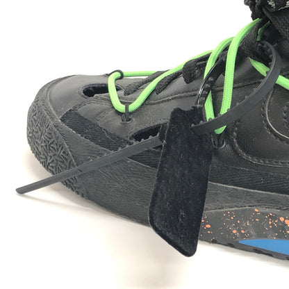 【中古品】【メンズ】 NIKE ナイキ × Off-White オフホワイト BLAZER LOW 77 "Black and Electro Green" DH7863-001 ブレーザー ロー スニーカー シューズ 靴 160-250609-rs-06-fur サイズ：28.5cm US 10.5 カラー：ブラック/グリーン 万代Net店