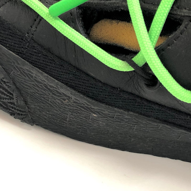 【中古品】【メンズ】 NIKE ナイキ × Off-White オフホワイト BLAZER LOW 77 "Black and Electro Green" DH7863-001 ブレーザー ロー スニーカー シューズ 靴 160-250609-rs-06-fur サイズ：28.5cm US 10.5 カラー：ブラック/グリーン 万代Net店