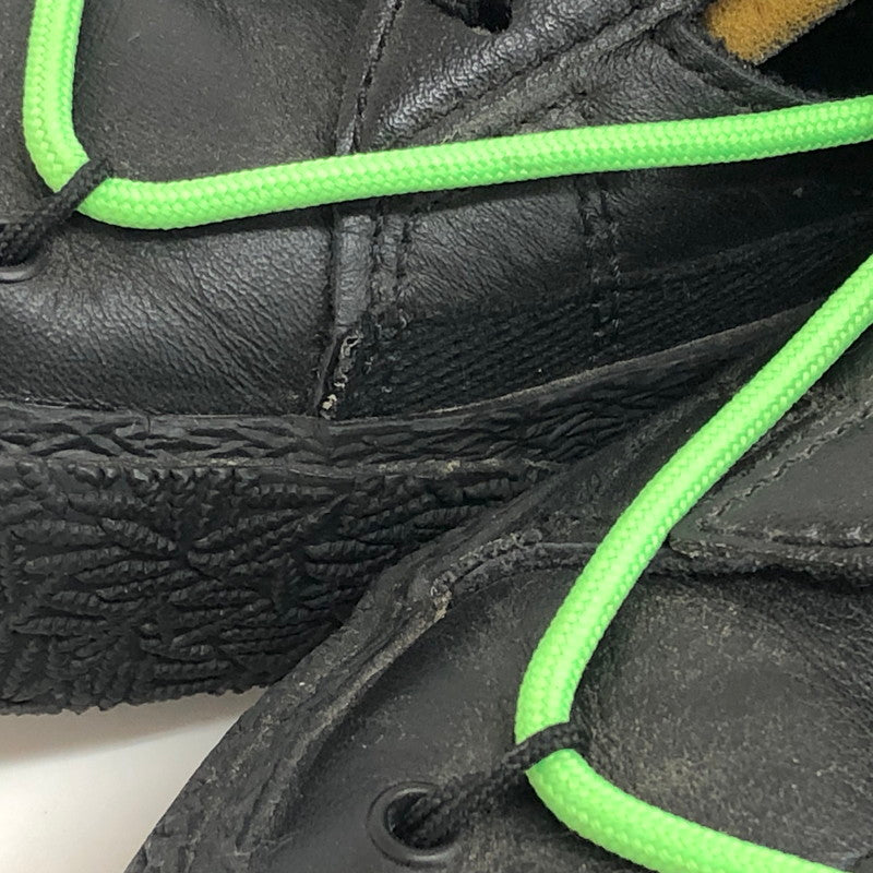 【中古品】【メンズ】 NIKE ナイキ × Off-White オフホワイト BLAZER LOW 77 "Black and Electro Green" DH7863-001 ブレーザー ロー スニーカー シューズ 靴 160-250609-rs-06-fur サイズ：28.5cm US 10.5 カラー：ブラック/グリーン 万代Net店