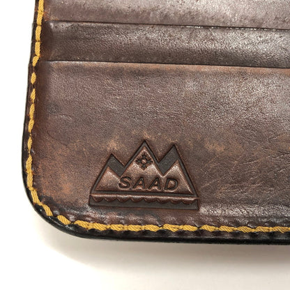 【ジャンク品】【メンズ/レディース】 SAAD サード LEATHER LONG WALLET レザー ロングウォレット コンチョ 長財布 200-250123-rs-04-fur カラー：ダークブラウン系 万代Net店