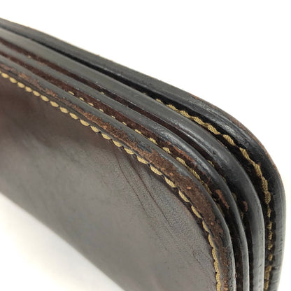 【ジャンク品】【メンズ/レディース】 SAAD サード LEATHER LONG WALLET レザー ロングウォレット コンチョ 長財布 200-250123-rs-04-fur カラー：ダークブラウン系 万代Net店