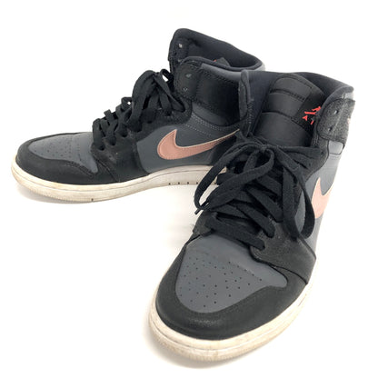 【現状渡し品】【メンズ】 NIKE ナイキ AIR JORDAN 1 RETRO HIGH 332550-016 エアジョーダン1 レトロ ハイ スニーカー シューズ 靴 160-261028-rs-06-fur サイズ：27.5cm US9.5 カラー：ブラック/ブロンズメダル 万代Net店