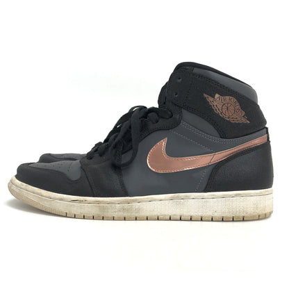 【現状渡し品】【メンズ】 NIKE ナイキ AIR JORDAN 1 RETRO HIGH 332550-016 エアジョーダン1 レトロ ハイ スニーカー シューズ 靴 160-261028-rs-06-fur サイズ：27.5cm US9.5 カラー：ブラック/ブロンズメダル 万代Net店