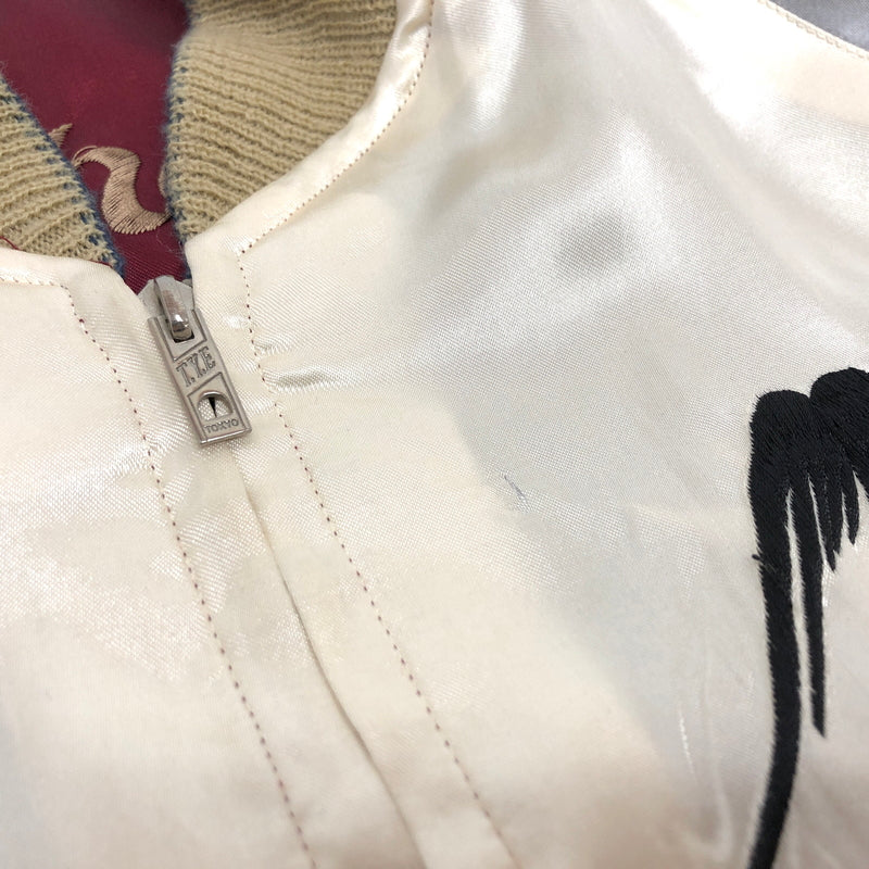 【中古品】【メンズ】 TAILOR TOYO テーラー東洋 SOUVENIR JACKET TT10637 スーベニアジャケット スカジャン アウター 東洋エンタープライズ 145-260804-rs-01-fur サイズ：M カラー：ワイン/ゴールド×オフホワイト/シルバー 万代Net店