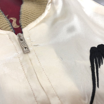 【中古品】【メンズ】 TAILOR TOYO テーラー東洋 SOUVENIR JACKET TT10637 スーベニアジャケット スカジャン アウター 東洋エンタープライズ 145-260804-rs-01-fur サイズ：M カラー：ワイン/ゴールド×オフホワイト/シルバー 万代Net店