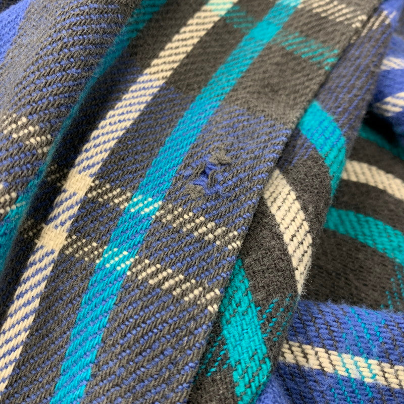 【中古品】【メンズ】 DAKOTA ダコタ USA製 80S HEAVY FLANNEL SHIRT ヘビー フランネル シャツ トップス 長袖 146-260828-ya-04-izu サイズ：L カラー：ブルー 万代Net店