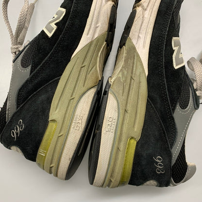 【現状渡し品】【メンズ/レディース】 NEW BALANCE ニューバランス USA製 MR993BK スニーカー 靴 162-260829-kh-09-izu サイズ：26 カラー：ブラック×グレー 万代Net店