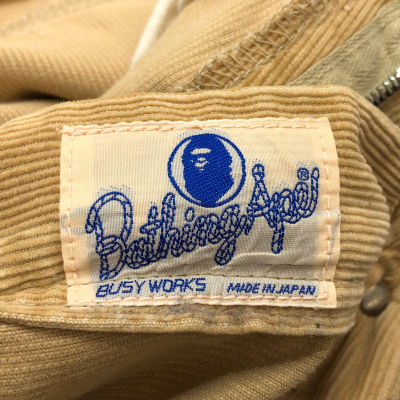 【現状渡し品】【メンズ】 A BATHING APE アベイシングエイプ CORDUROY PANTS コーデュロイパンツ 90年代 ボトムス ヴィンテージ系 157-250911-rs-01-fur サイズ：M カラー：ベージュ系 万代Net店