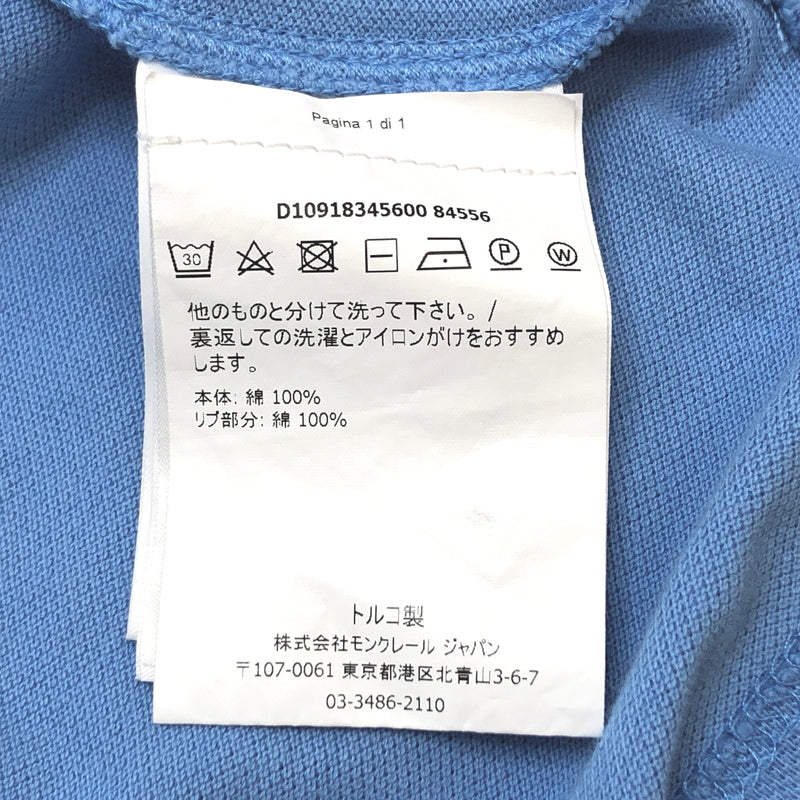 【中古品】【メンズ】 MONCLER モンクレール MAGIA POLO MANICA CORTA S/S POLO SHIRT D10918345600 ポロシャツ 半袖 トップス 141-260804-rs-05-fur サイズ：S カラー：ライトブルー 万代Net店