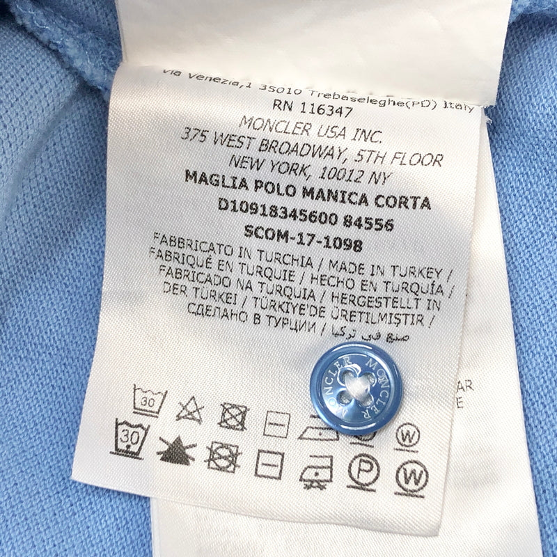 【中古品】【メンズ】 MONCLER モンクレール MAGIA POLO MANICA CORTA S/S POLO SHIRT D10918345600 ポロシャツ 半袖 トップス 141-260804-rs-05-fur サイズ：S カラー：ライトブルー 万代Net店